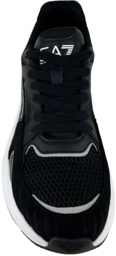 EA7 EA7 Emporio Armani Sneaker Leather Black/White Zwart