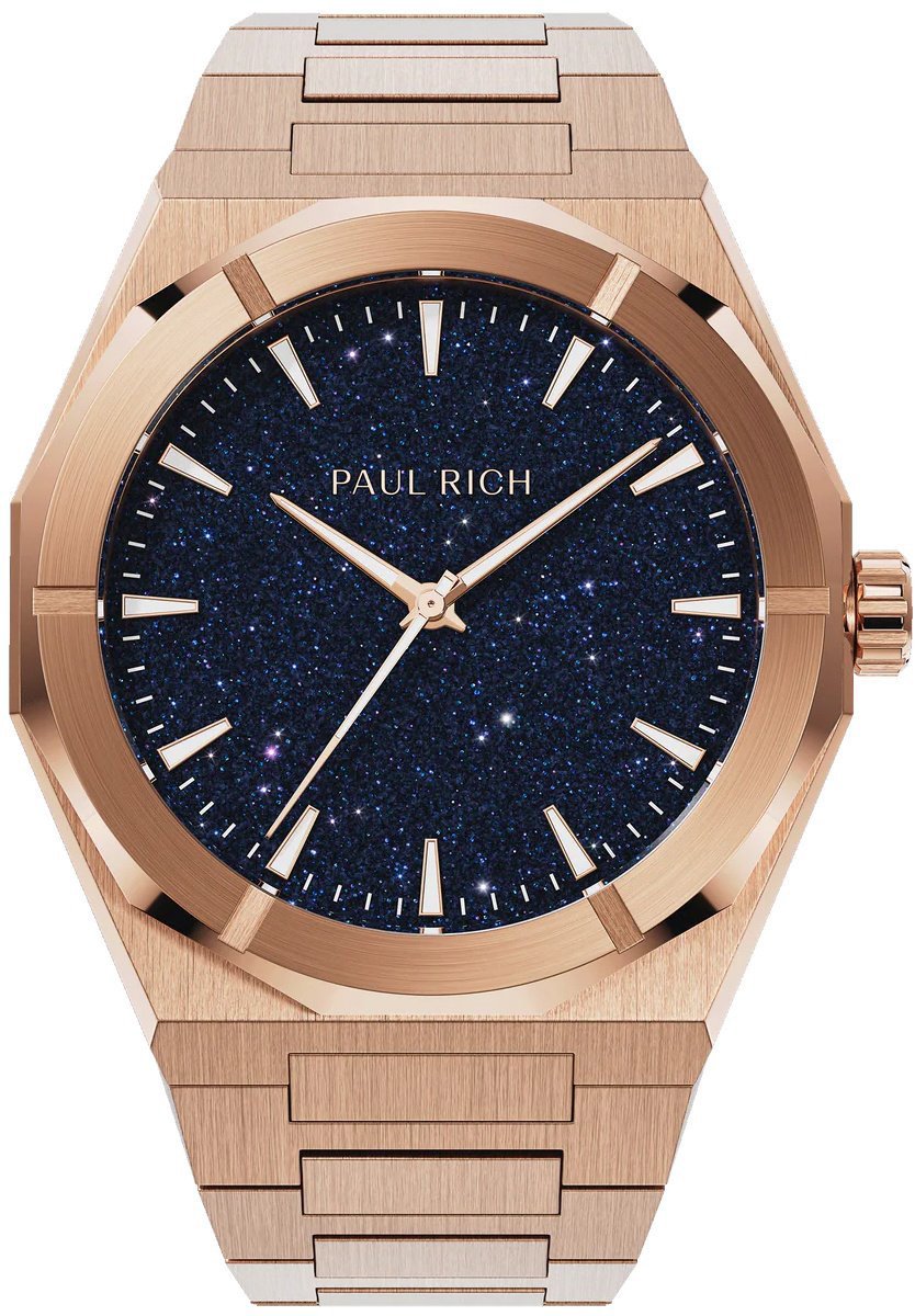 Paul Rich Star Dust II Rose Gold SD204 horloge Blauw