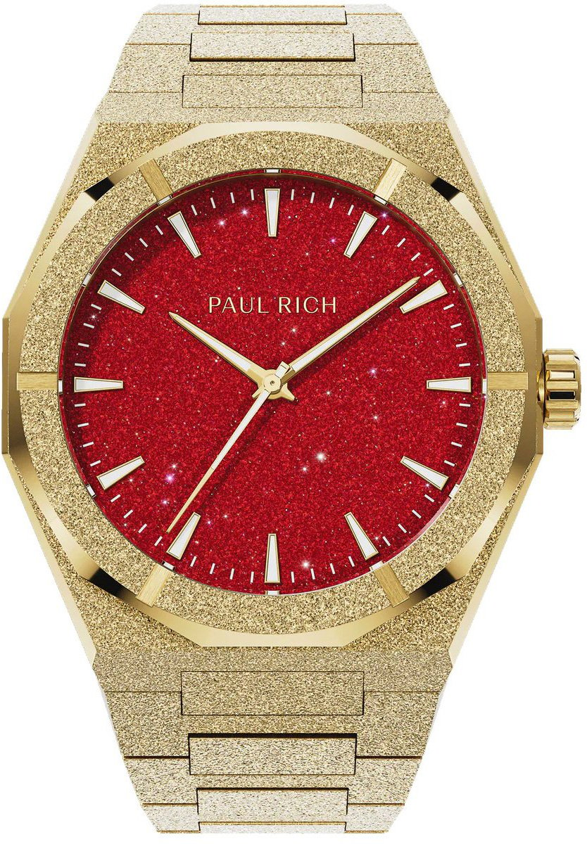 Paul Rich Frosted Star Dust II Gold Red FRSD207 horloge Rood