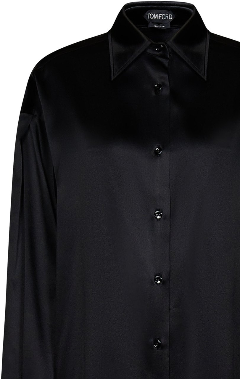 Tom Ford Camicia in Seta Zwart