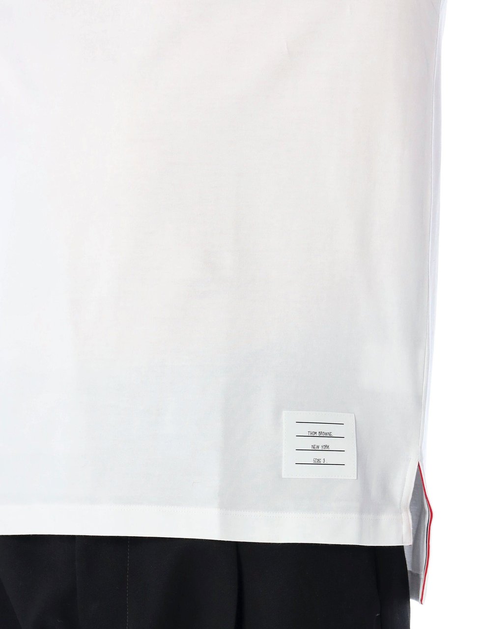 Thom Browne RELAXED FIT SS TEE W/ SIDE SLIT IN MEDIU Wit