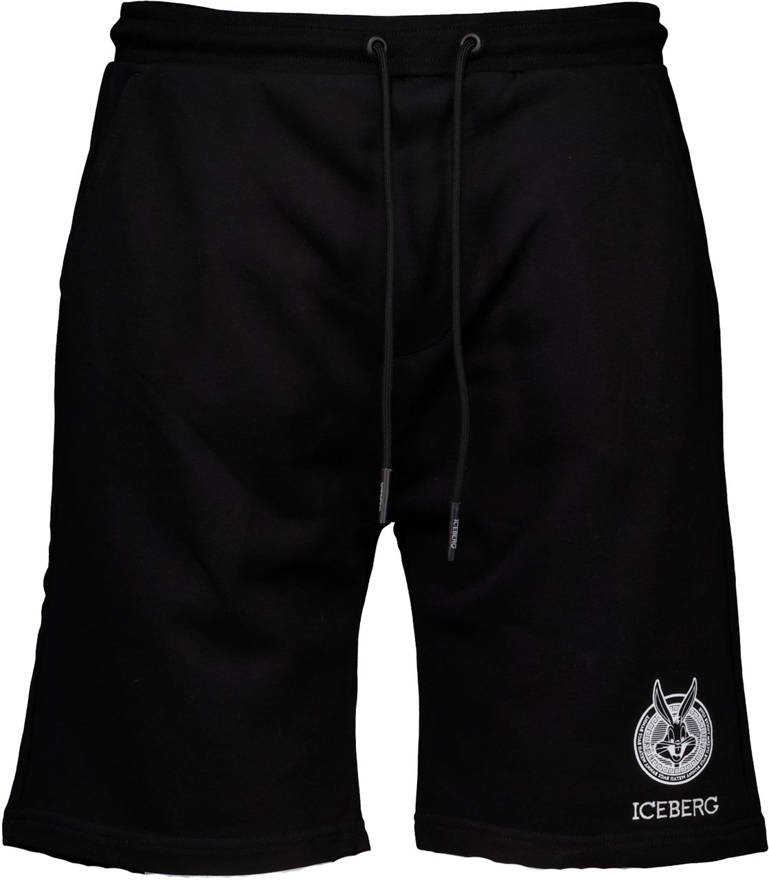 Iceberg Bermuda shorts with cartoon logo and graphics Zwart