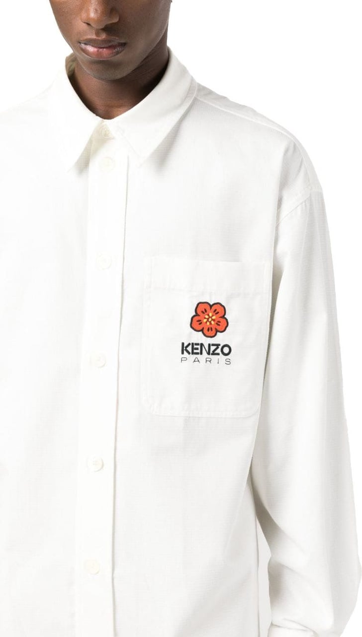 Kenzo chemise oversize boke flower Wit