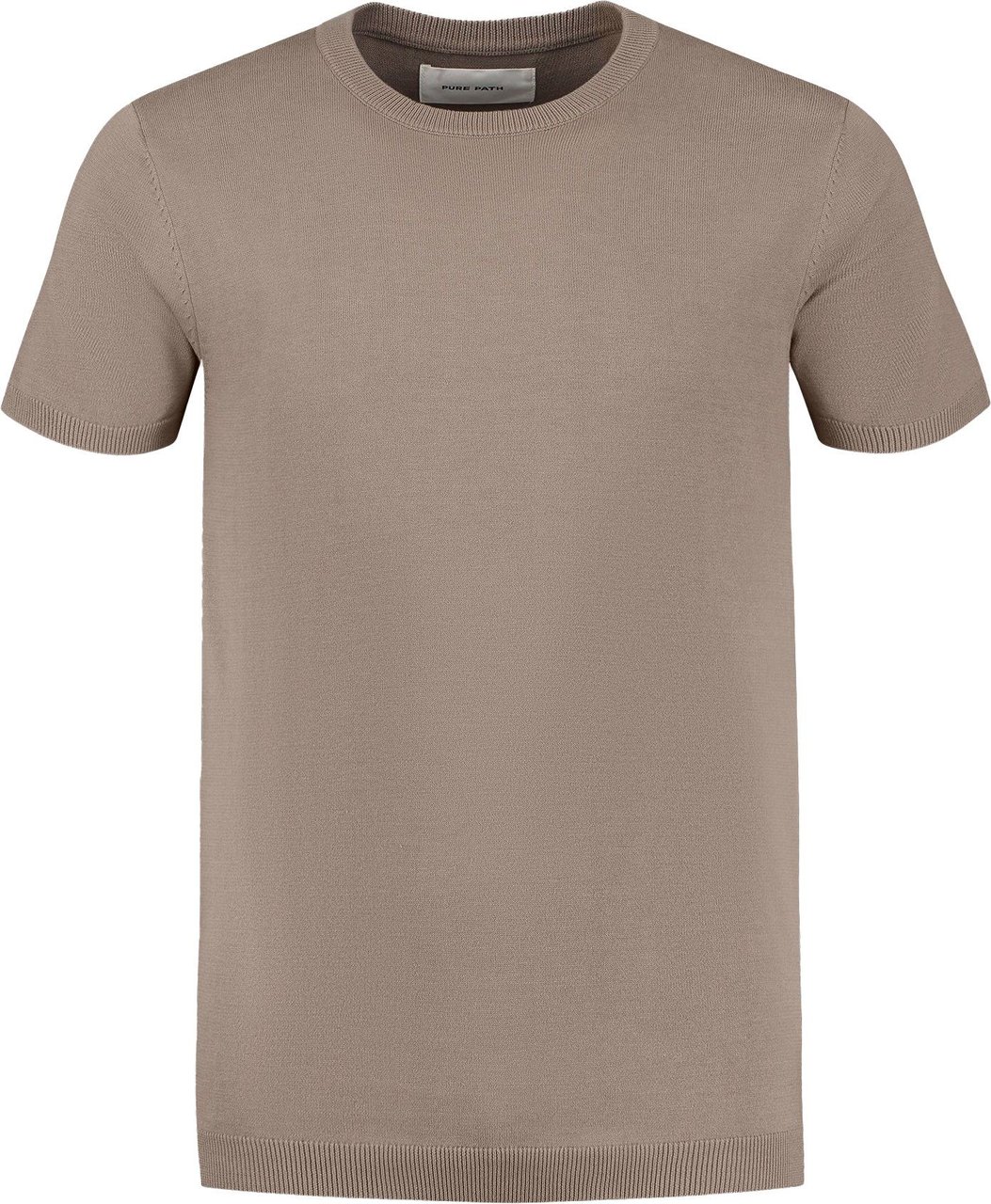 Pure Path Knitwear T-shirt Taupe