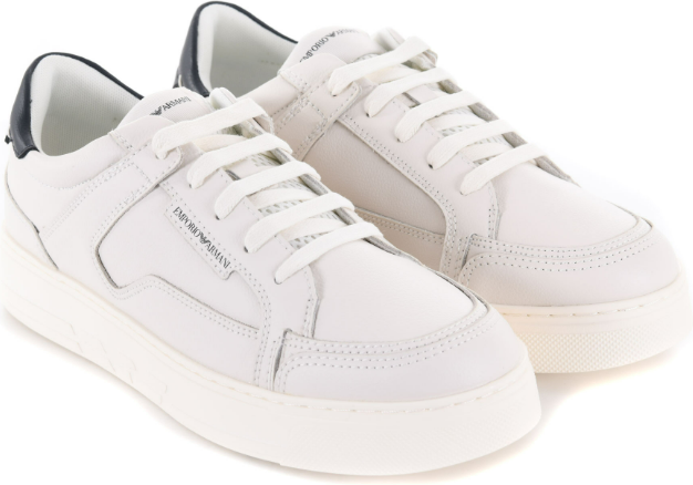 Emporio Armani Sneakers Ivory White Wit