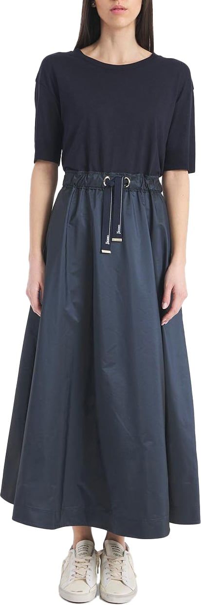 Herno Dress in contrasting material Blauw