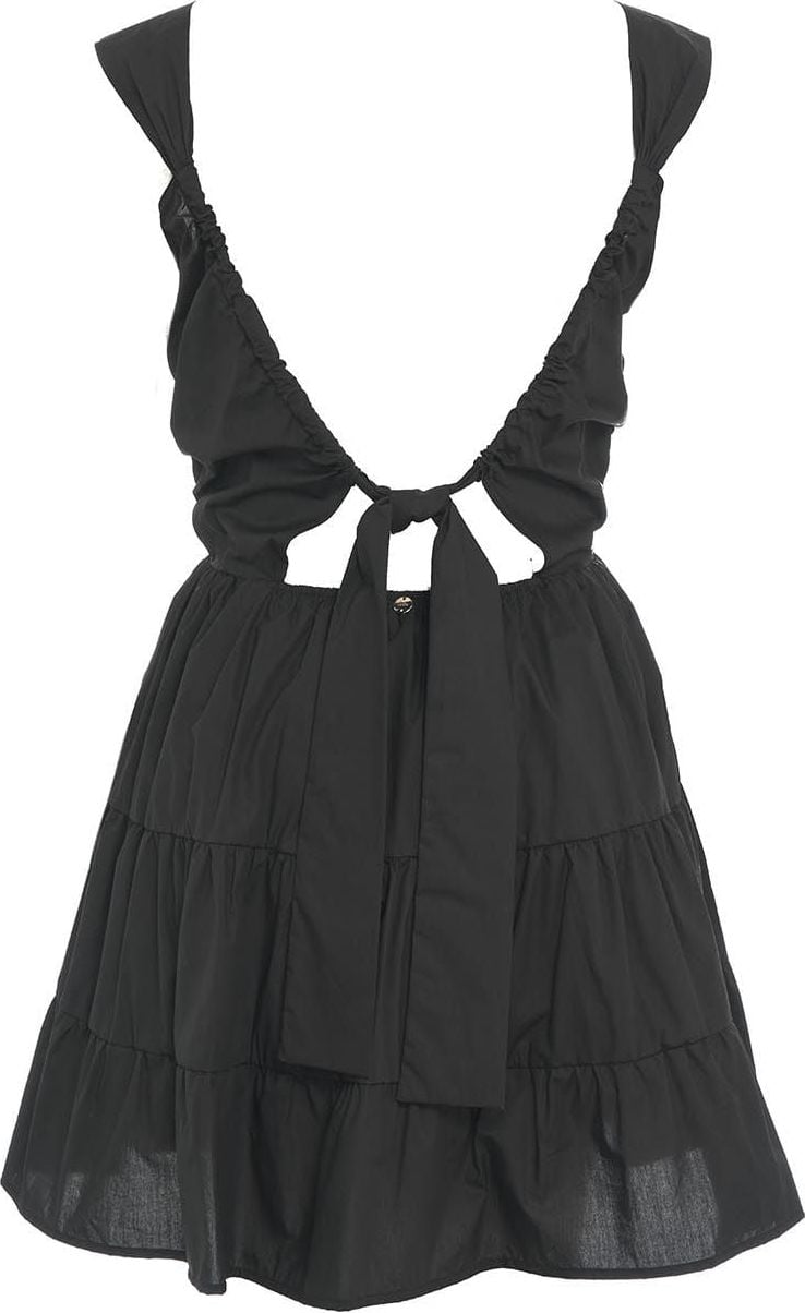 Liu Jo Ruffle mini dress Zwart
