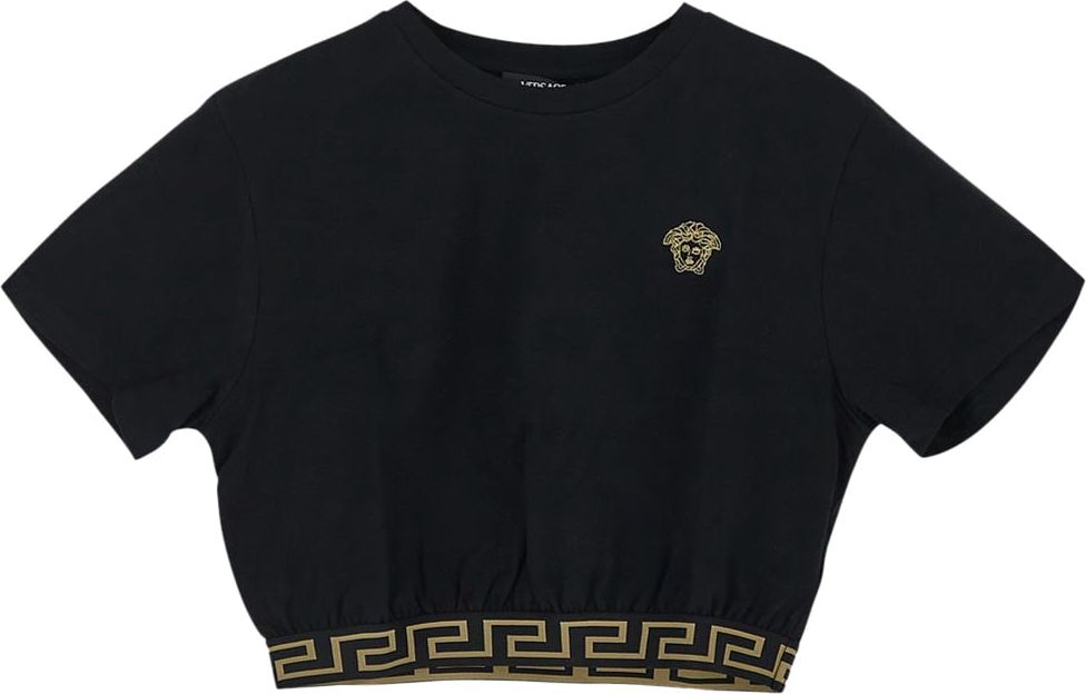 Versace Cropped T-shirt Zwart