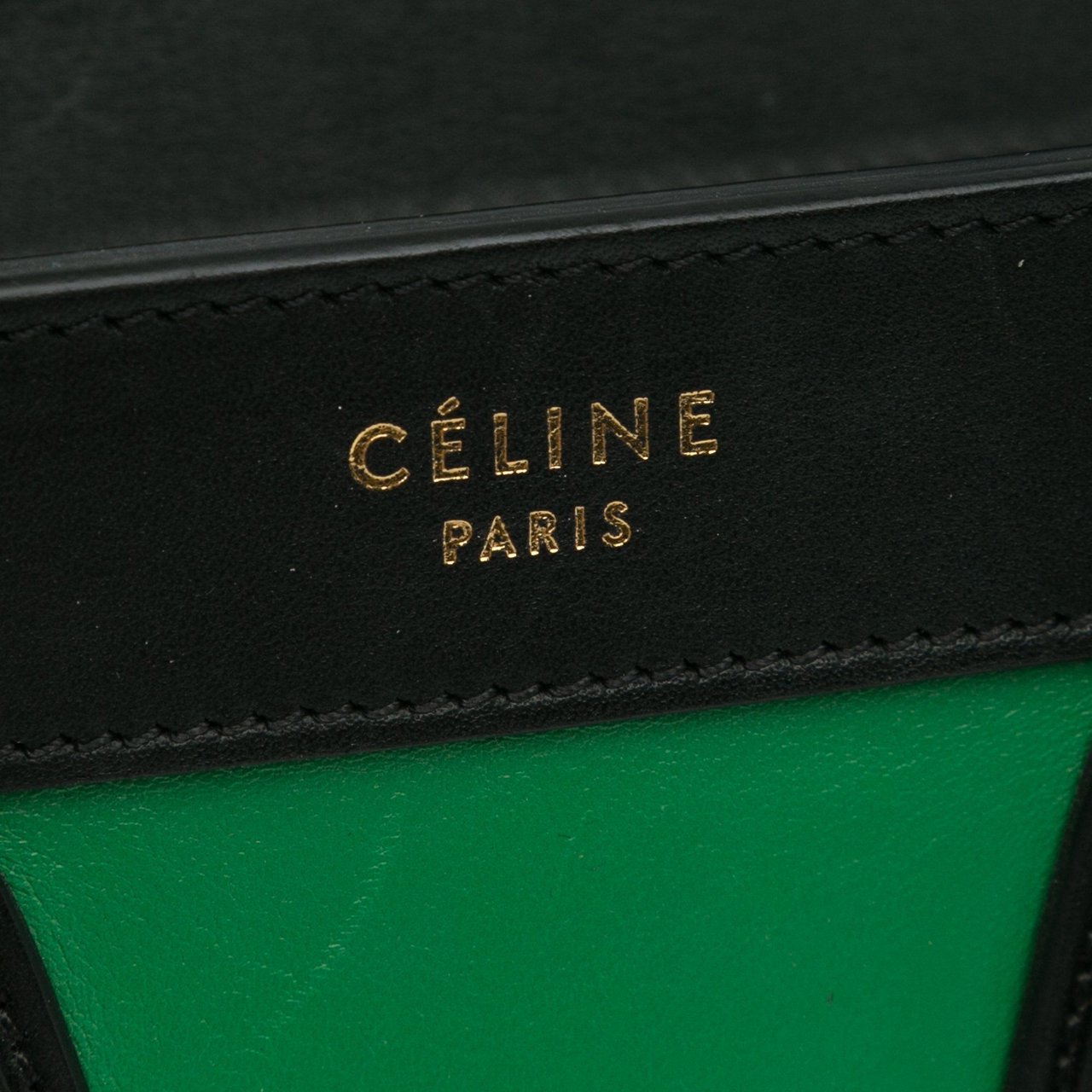 Celine Nano Bicolor Luggage Groen
