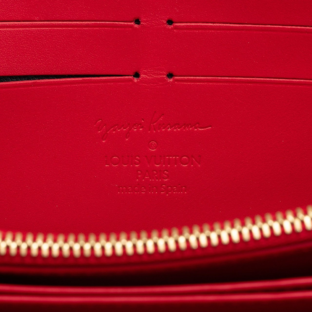 Louis Vuitton x Yayoi Kusama Monogram Vernis Infinity Dot Long Wallet Rood