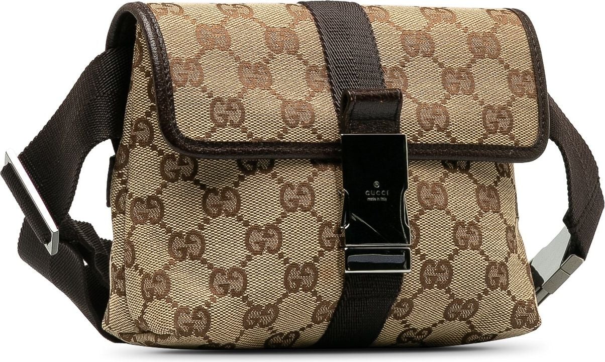 Gucci GG Canvas Belt Bag Bruin