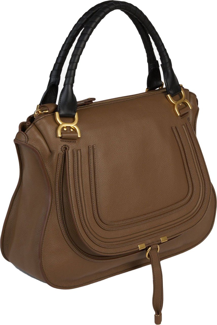 Chloé Marcie L Leather Shoulder Bag Bruin
