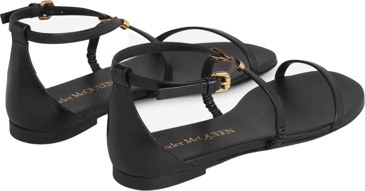 Alexander McQueen Faun Lux Sandals Zwart