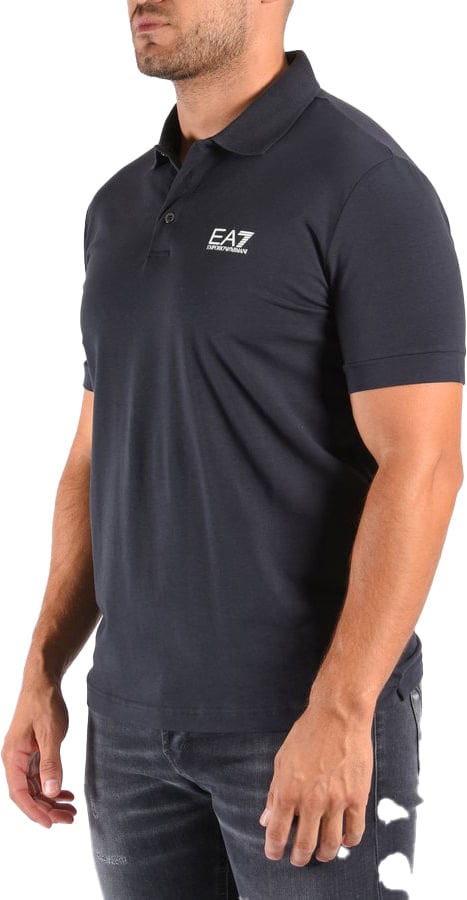 EA7 trendy polo night blue Blauw