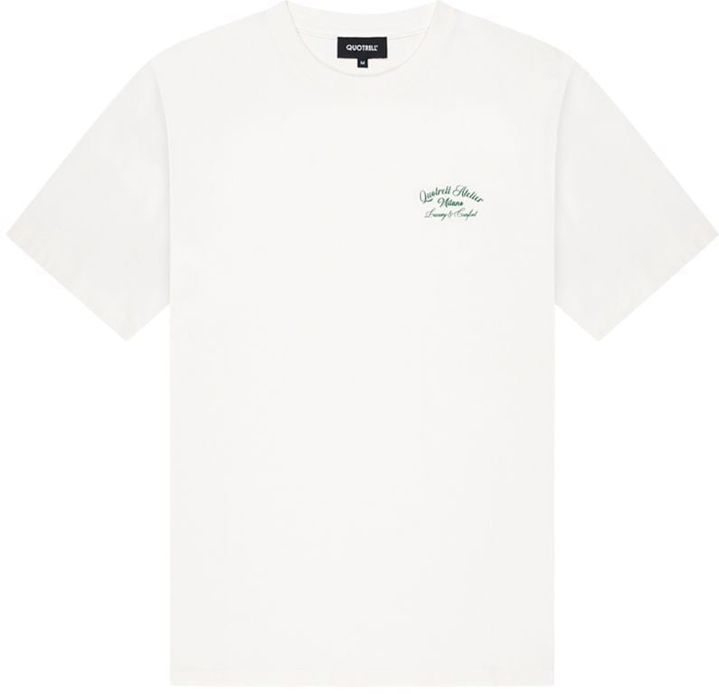 Quotrell Atelier Milano Tee | Off White/green Wit