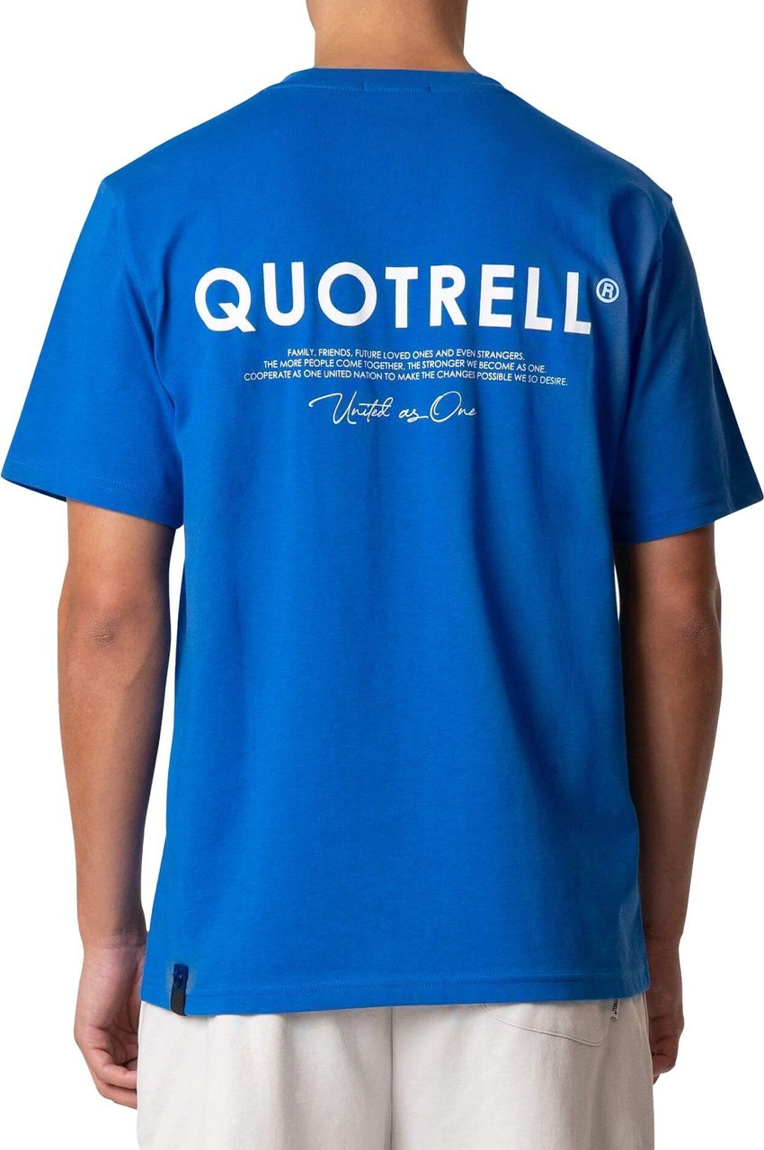 Quotrell Jaipur T-shirt | Cobalt/white Blauw
