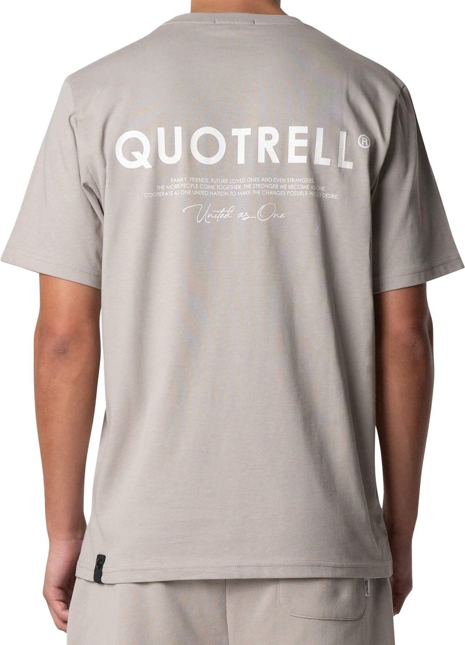 Quotrell Jaipur T-shirt | Taupe/off White Taupe
