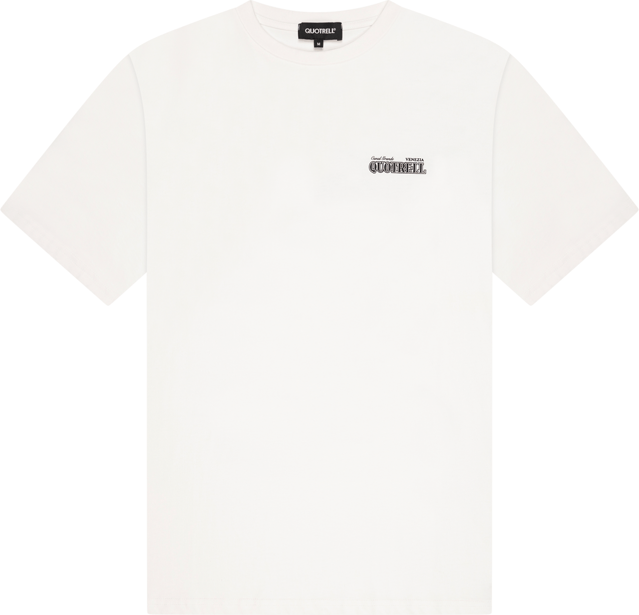 Quotrell Venezia T-shirt | Off White/black Wit