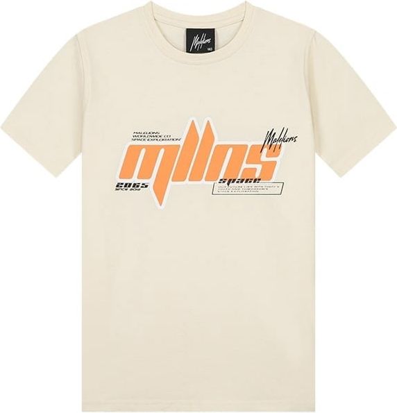 Malelions Malelions Junior Font T-Shirt - Beige/Orange Beige