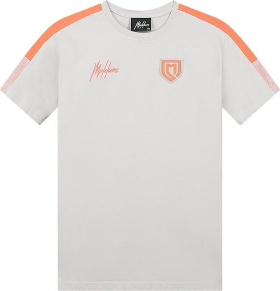 Malelions Malelions Junior Sport Transfer T-Shirt - Light Grey/Orange Grijs