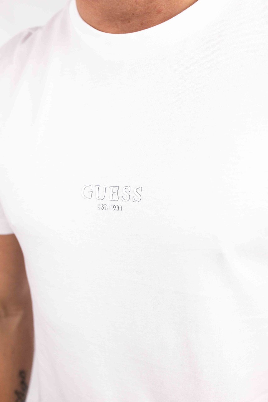 Guess AIDY CN SS T-Shirt Heren Wit Wit