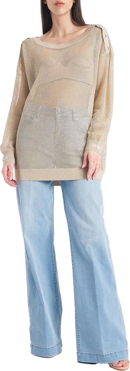 Liu Jo Mesh sweater Goud