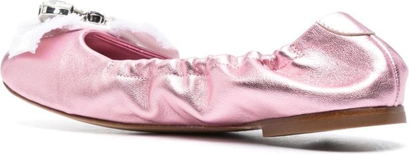 Casadei Flat Shoes Powder Pink Roze