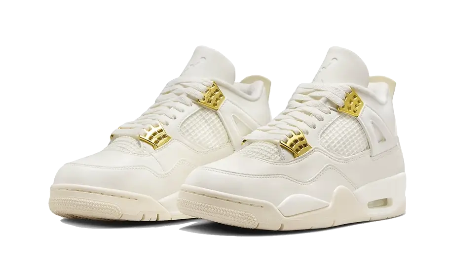 Nike Air Jordan 4 Sail Metallic Gold Wit