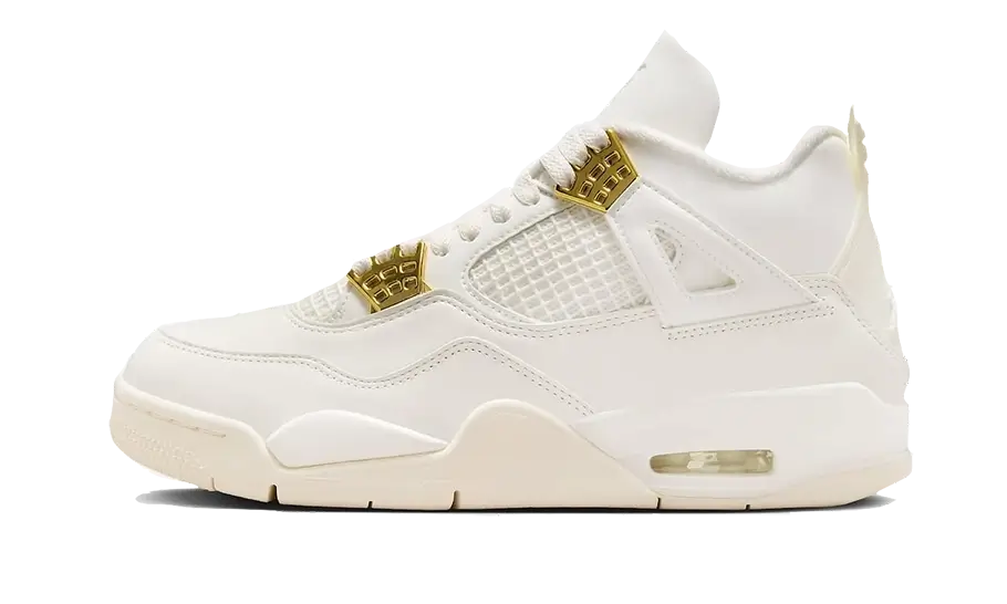 Nike Air Jordan 4 Sail Metallic Gold Wit