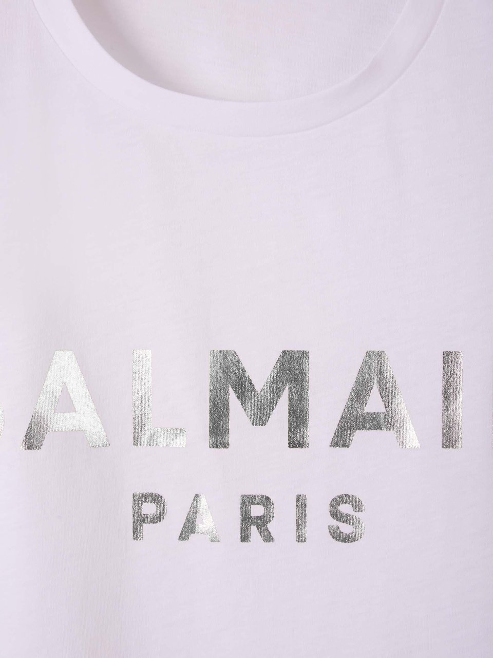Balmain Printed Logo T-Shirt Wit
