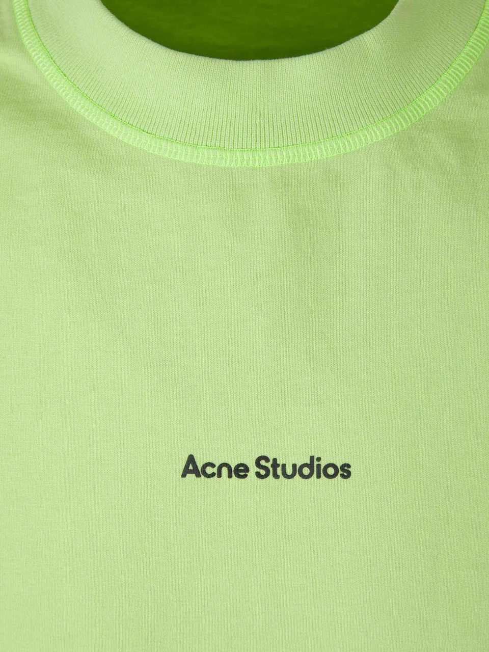 Acne Studios Logo Cotton T-Shirt Groen