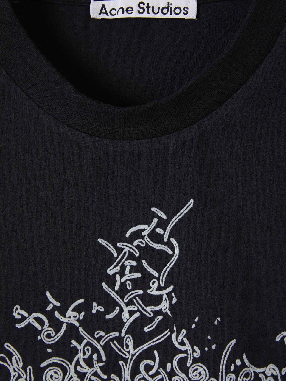 Acne Studios Shiny Effect T-shirt Zwart