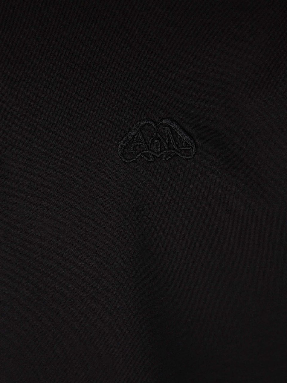 Alexander McQueen Embroidered Cotton Polo Zwart
