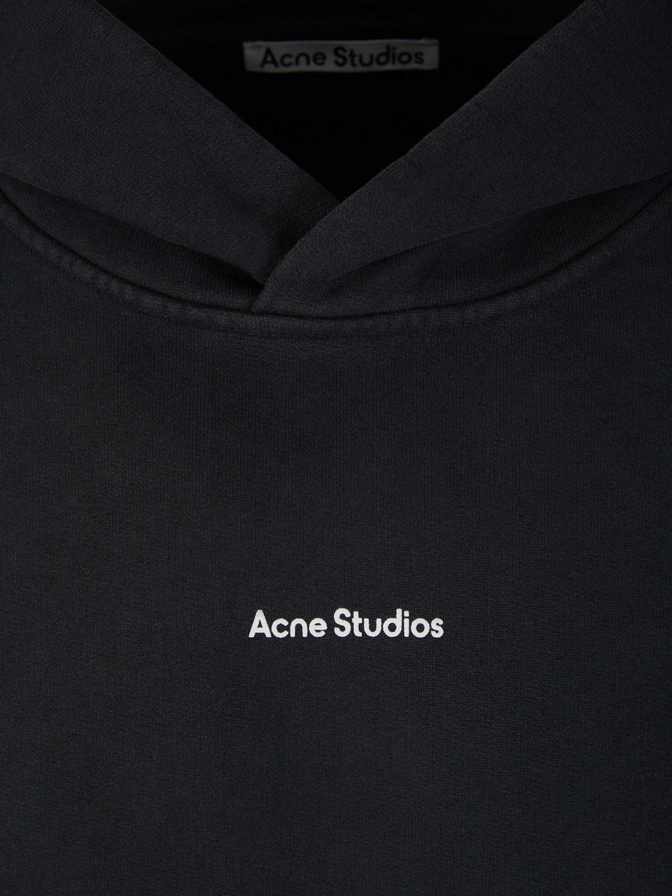 Acne Studios Printed Hood Sweatshirt Zwart