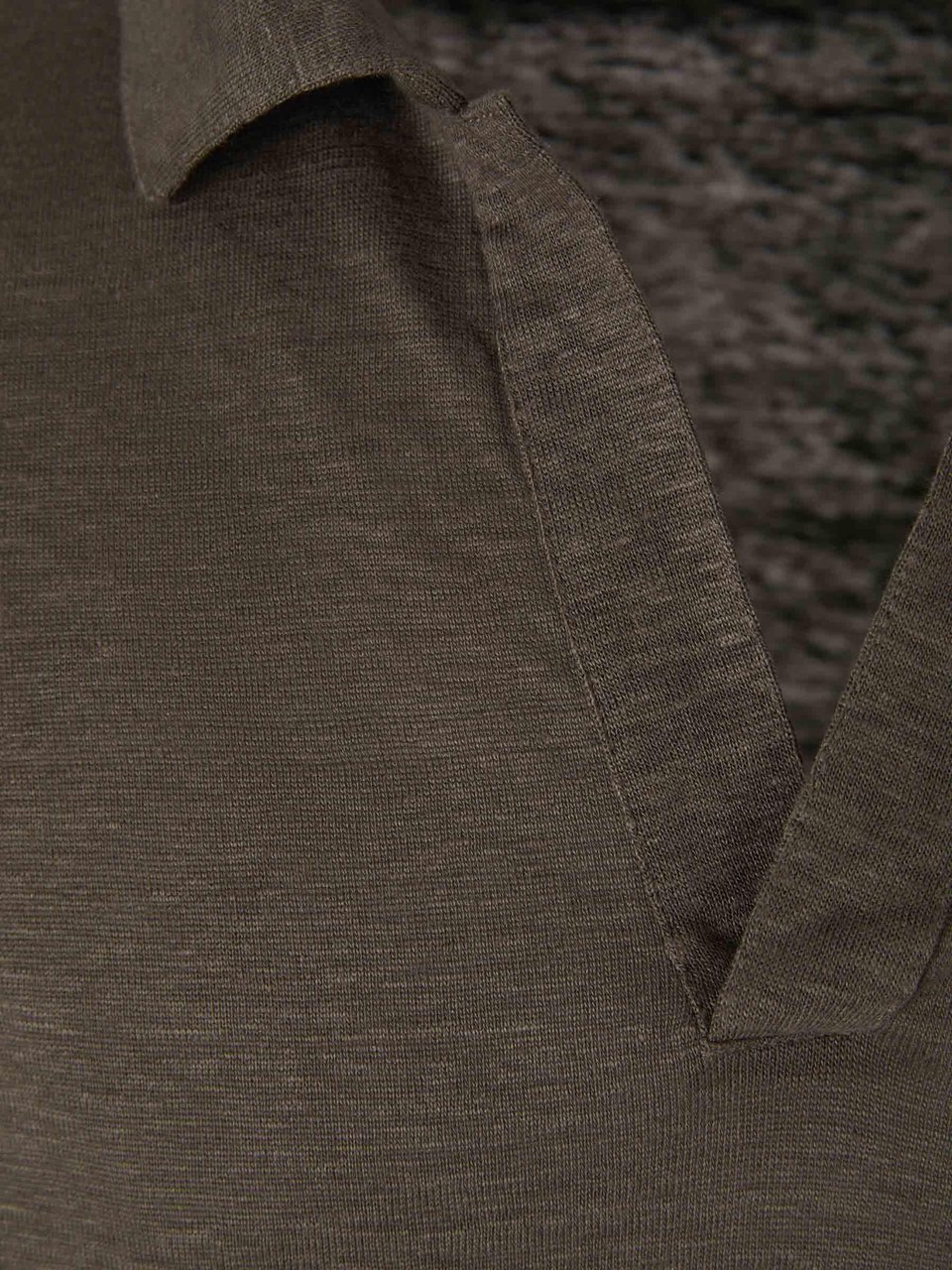 Gran Sasso Long Sleeve Linen Polo Groen
