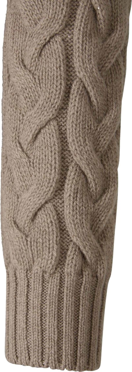 Gran Sasso Wool Braided Sweater Taupe