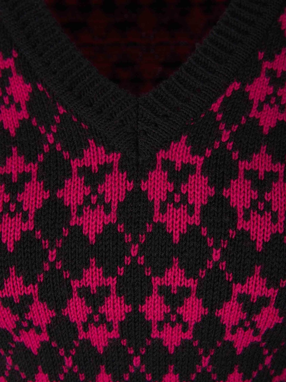AMI Paris Bicolor Monogram Sweater Rood