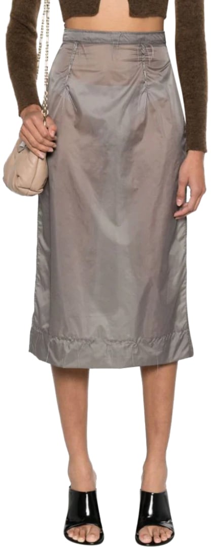 Maison Margiela See-through Midi Skirt Anthracite Grijs