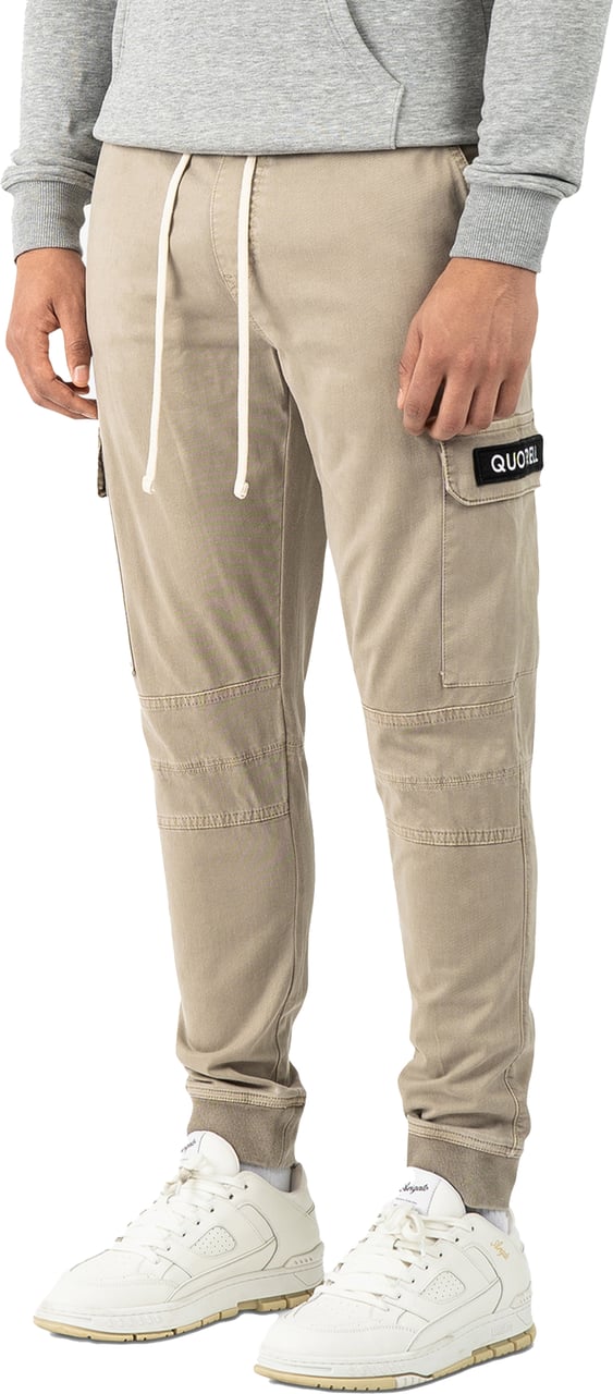 Quotrell Casablanca Cargo Pants | Sand/black Beige