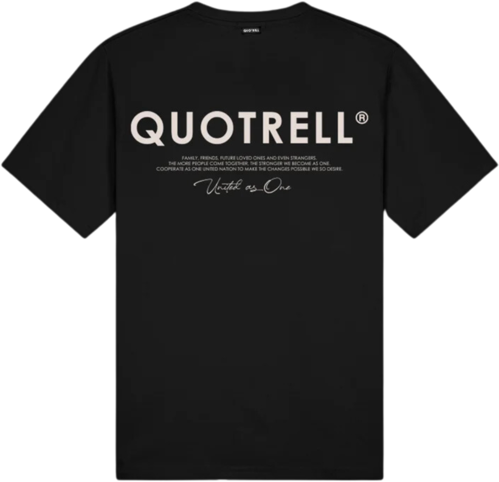 Quotrell Jaipur T-shirt | Black/beige Zwart