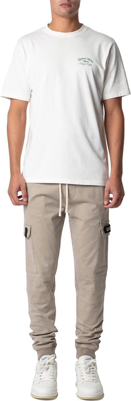 Quotrell Atelier Milano Tee | Off White/green Wit