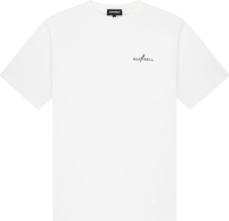 Quotrell Resort T-shirt | White/black Wit