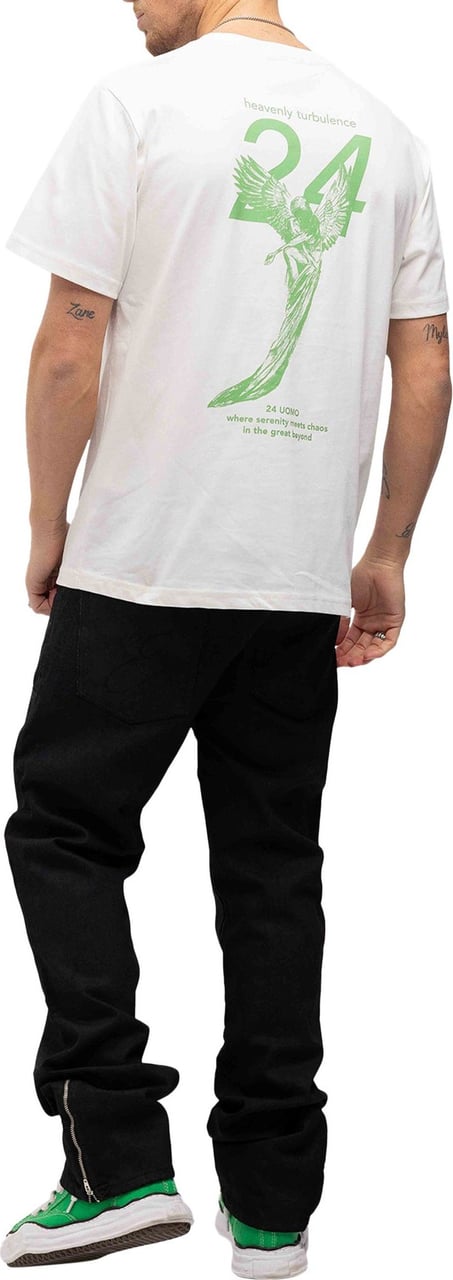 24 Uomo Heavenly Turbulence T-shirt Off-White Wit