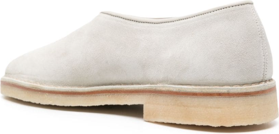 Lemaire Piped Crepe Slippers Light Pelican Grey Grijs