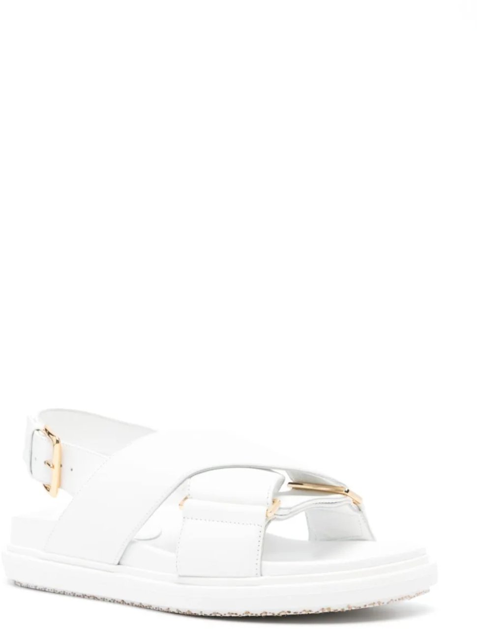 Marni Fussbett Criscross Sandal White Wit