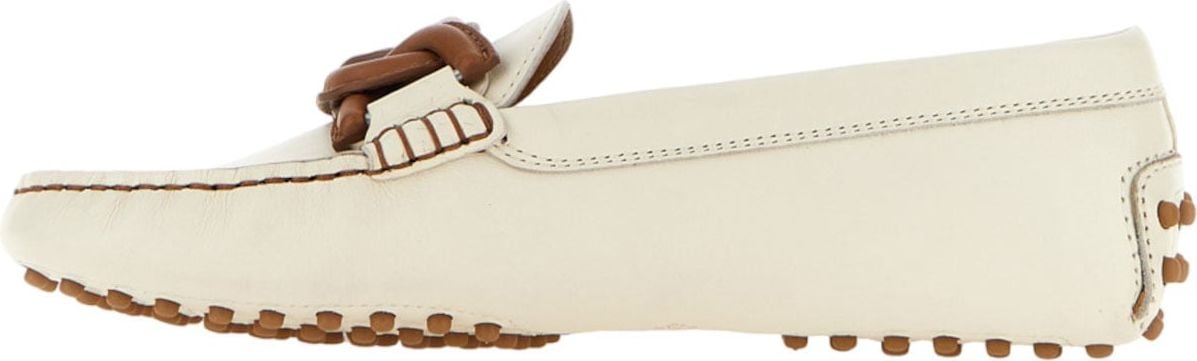 Tod's Flat Shoes White Wit