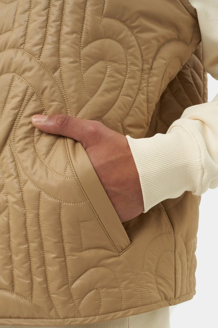Filling Pieces Quilted Puffer Vest Beige Beige