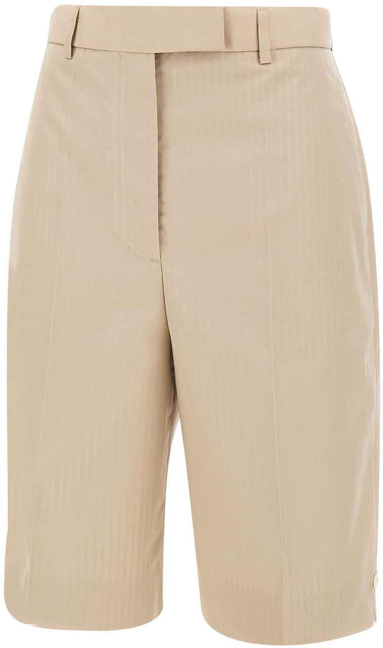 Thom Browne Thom Browne Sand polyester blend bermuda shorts Neutraal