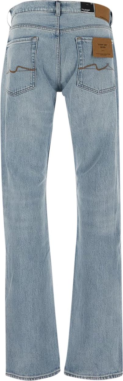 7 For All Mankind Straight Leg Jeans Blauw