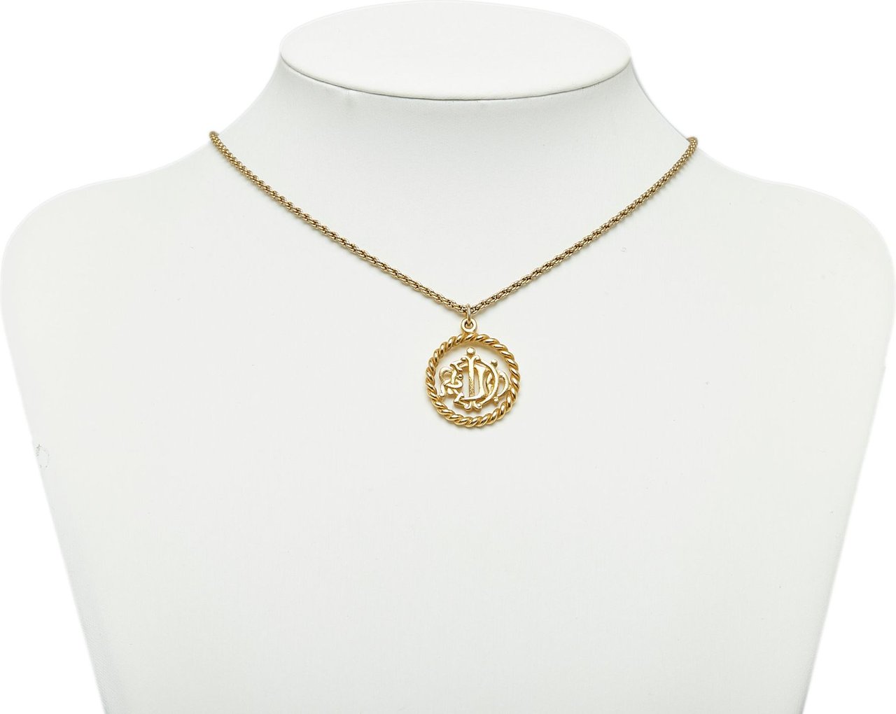 Dior Logo Pendant Necklace Goud